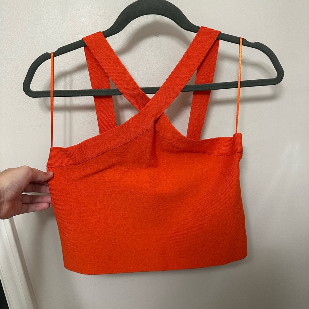 Superdown Orange Crop Tank Top